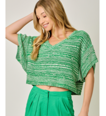 Mystree MELANGE RELAXED PULLOVER SWEATER
