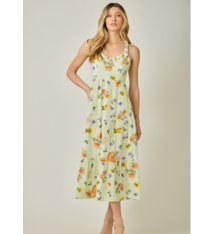 Mystree Double Gauze Tiered Long Dress