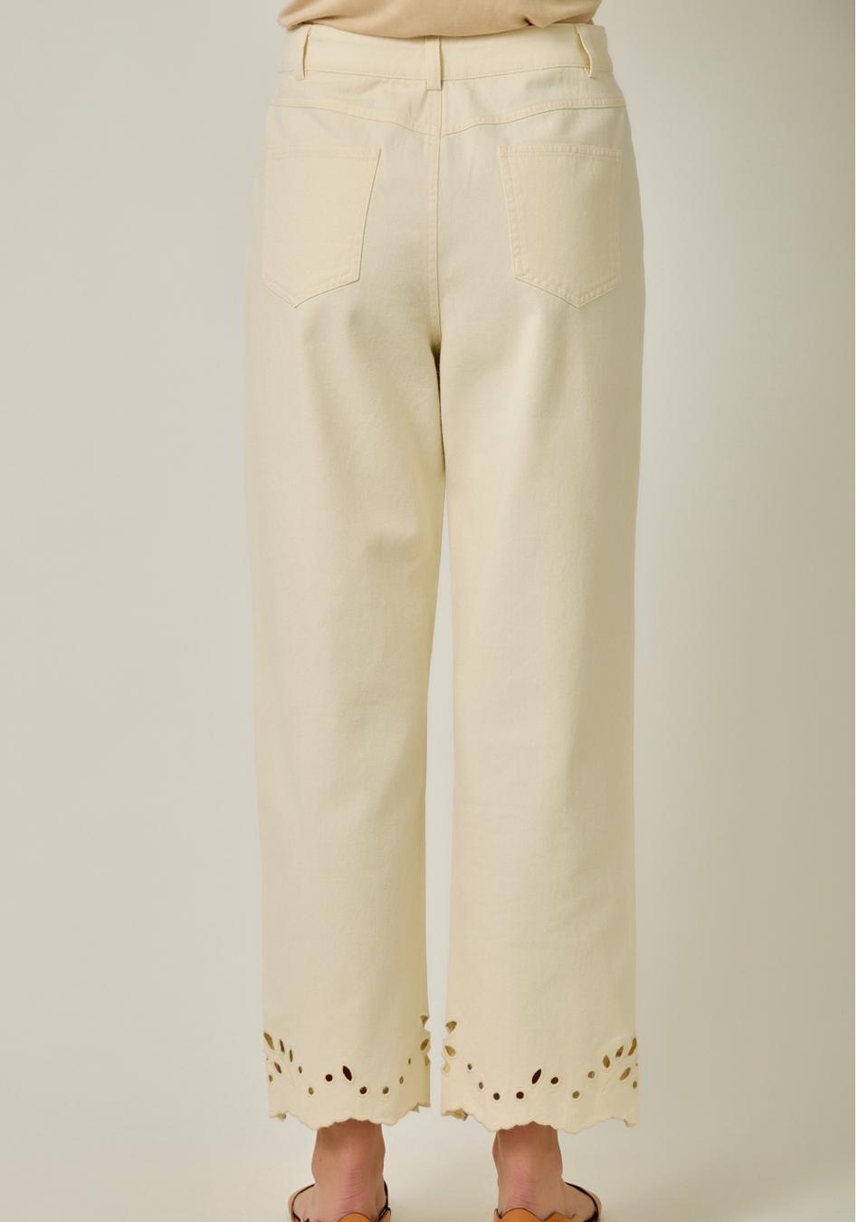 Mystree Straight Leg Mom Jeans with Eyelet Embroidery