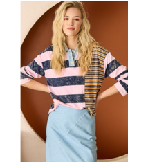 Mystree Mixed Stripe Polo Shirt