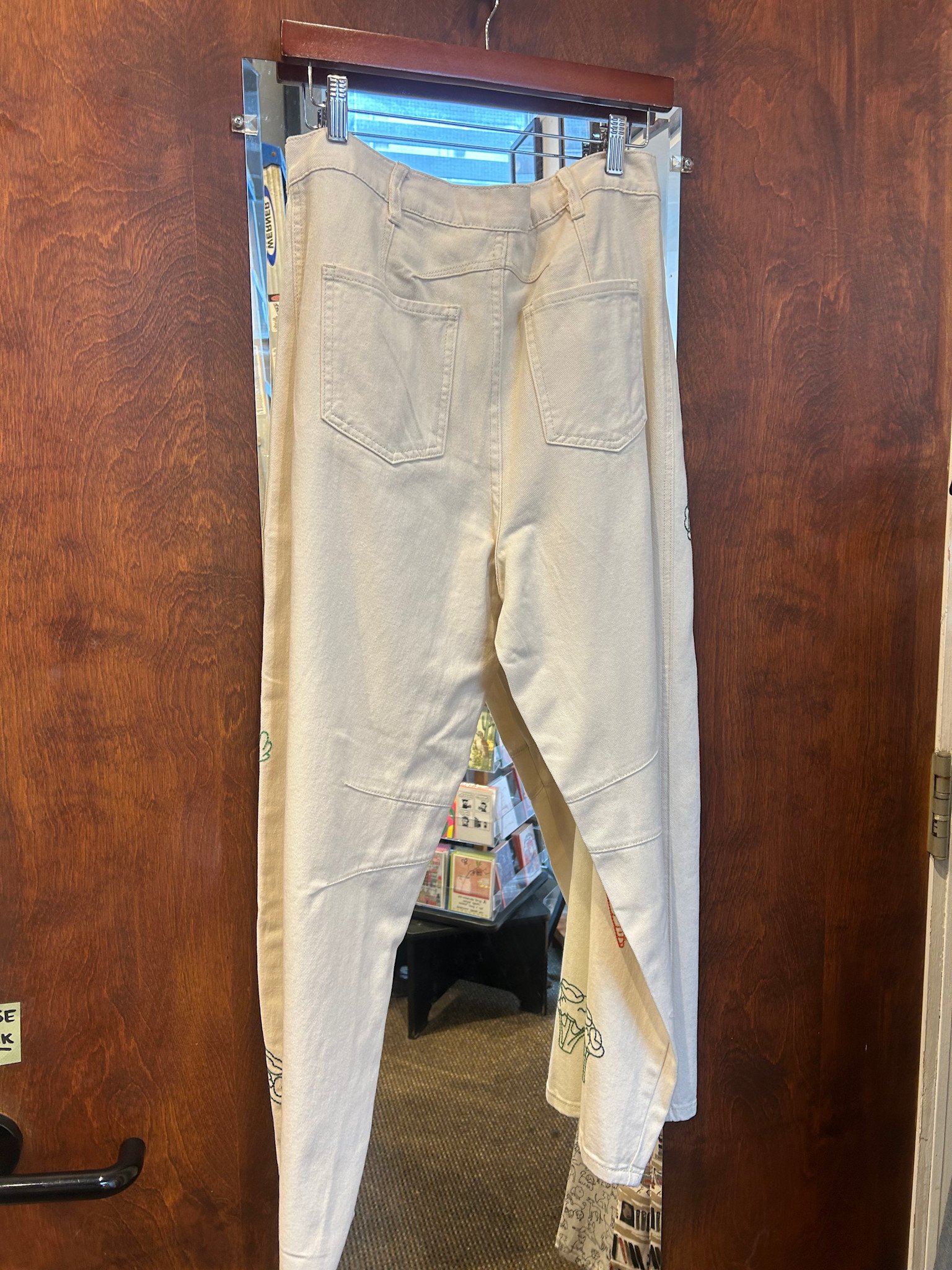 Mystree Veggie Embroidered Barrel Jeans