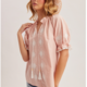 Hem & Thread Seashell Embroidered Stripe Blouse