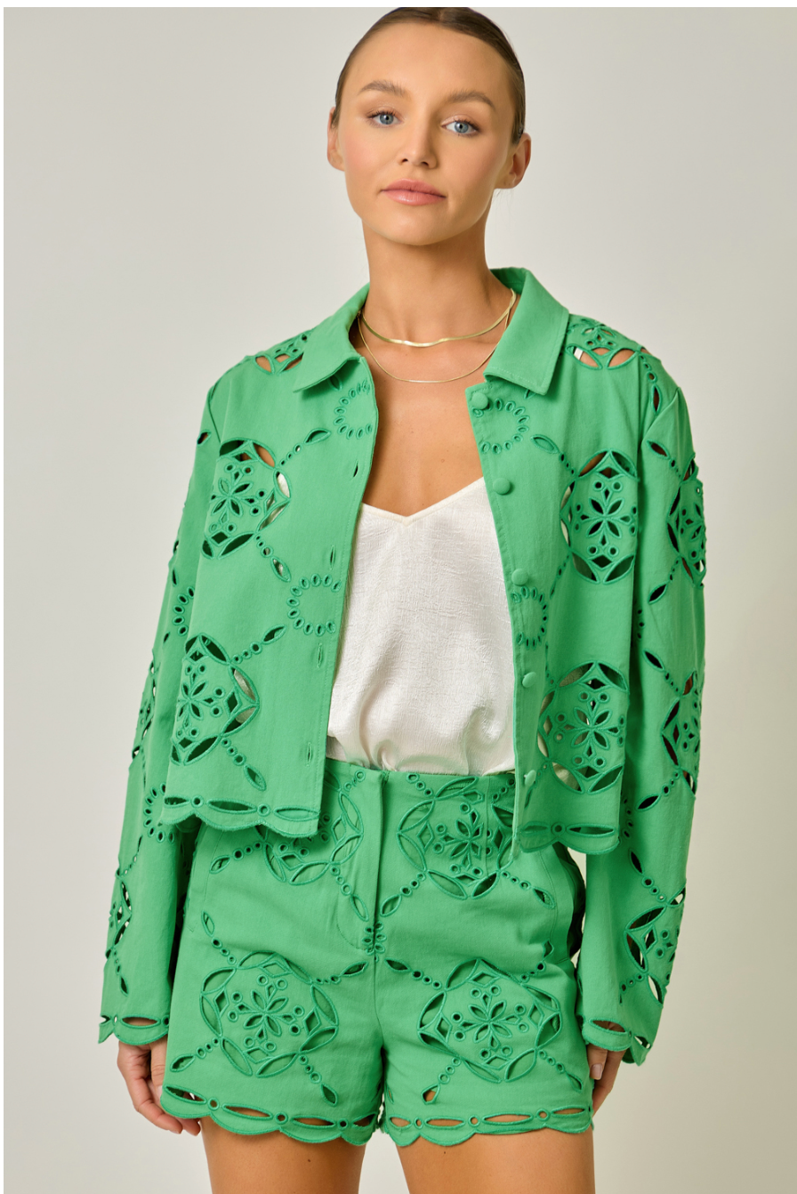 Mystree Cotton Eyelet Jacket |