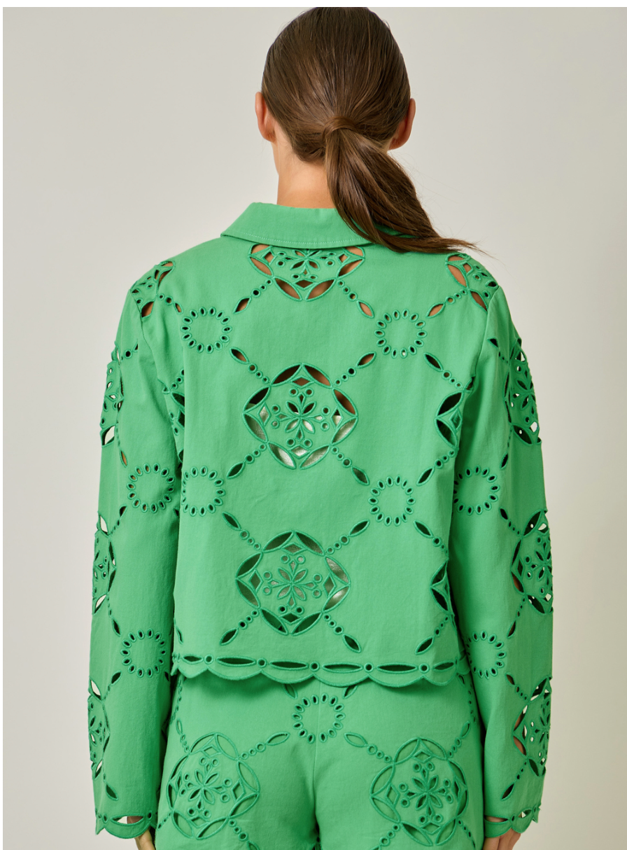 Mystree Cotton Eyelet Jacket |