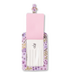 Elyse Breanna Design Botanical Print Mushroom Leather Luggage Tag