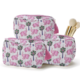 Two's Company Quilted Elephant Print Cosmetic and Accessories Pouch