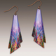 Illustrated Light Rainbow Abstract Floral Winged -DC EARRINGS