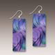 Illustrated Light Purple Aurora Abstract Rectangle Hand Made Earrings DC EARRINGS