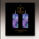 Illustrated Light Purple Aurora Abstract Rectangle Hand Made Earrings DC EARRINGS