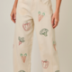 Mystree Veggie Embroidered Barrel Jeans