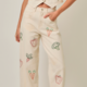 Mystree Veggie Embroidered Barrel Jeans