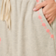 Mystree French Terry Embroidered Midi Skirt