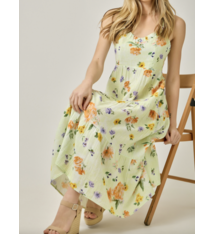 Mystree Double Gauze Tiered Long Dress