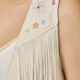 Mystree Embroidered Fringe Vest