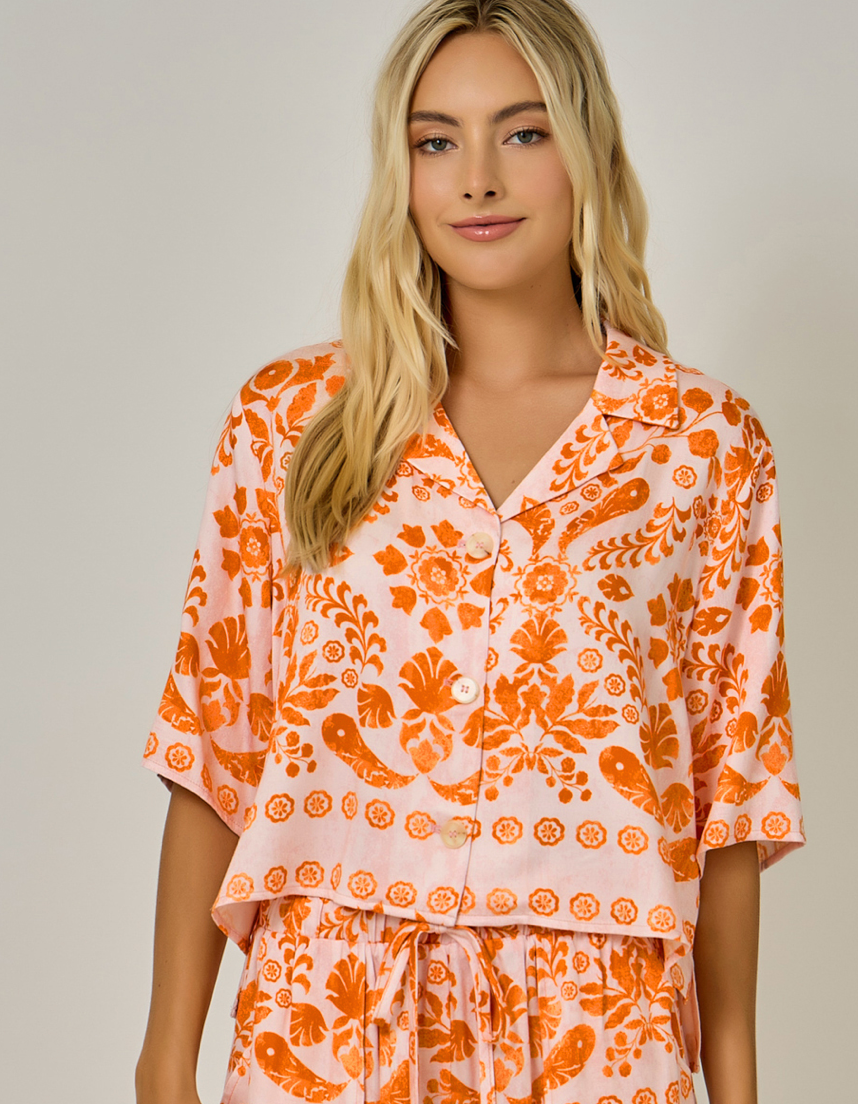 Mystree Botanical  Tribal Printed Shirt