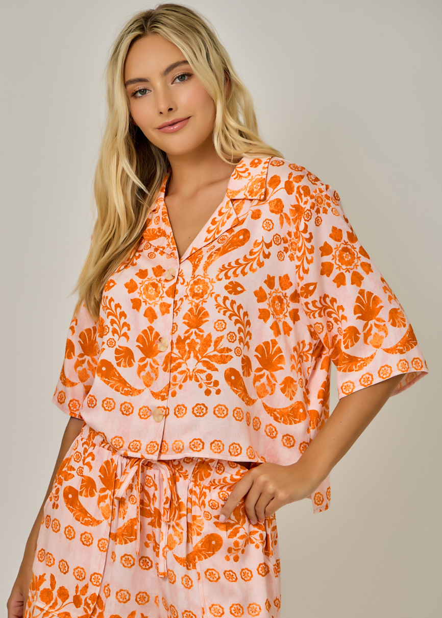 Mystree Botanical  Tribal Printed Shirt