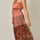 Mystree Sleeveless Mixed Print Dress