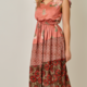 Mystree Sleeveless Mixed Print Dress