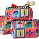 Two's Company Quilted Beldi Print Cometic and Accessories  Pouch