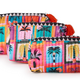 Two's Company Quilted Beldi Print Cometic and Accessories  Pouch