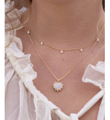 Amano Gemstone Heart Necklace