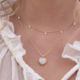 Amano Gemstone Heart Necklace