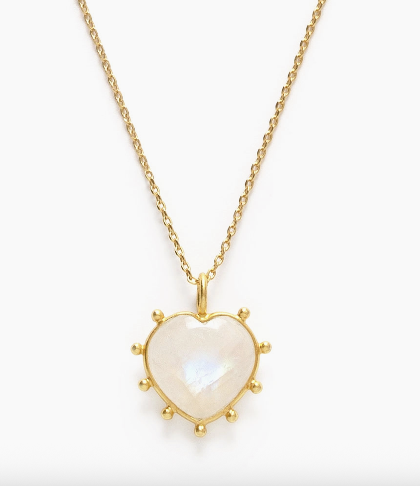 Amano Gemstone Heart Necklace