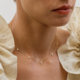 Amano Dainty Pearl Station Necklace