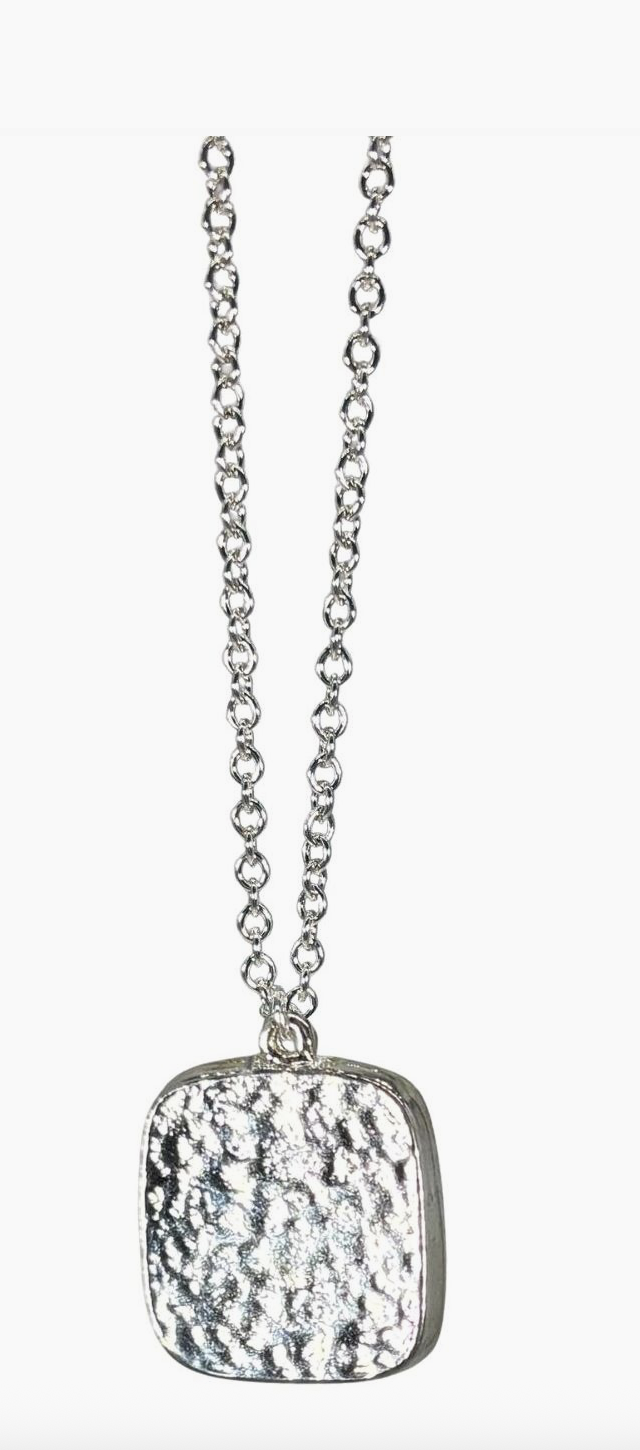 Shari Dixon Verbena on the Beach Small Square Necklace
