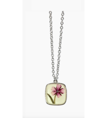 Shari Dixon Verbena on the Beach Small Square Necklace