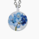 Shari Dixon Forget Me Not Necklace | Real Pressed Blue Flower Pendant