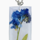 Shari Dixon Forget Me Not Necklace | Real Pressed Blue Flower Pendant
