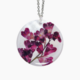 Shari Dixon Coral Bells Necklace | Real Pressed Flower Shell Sterling Silver Plated Pendant