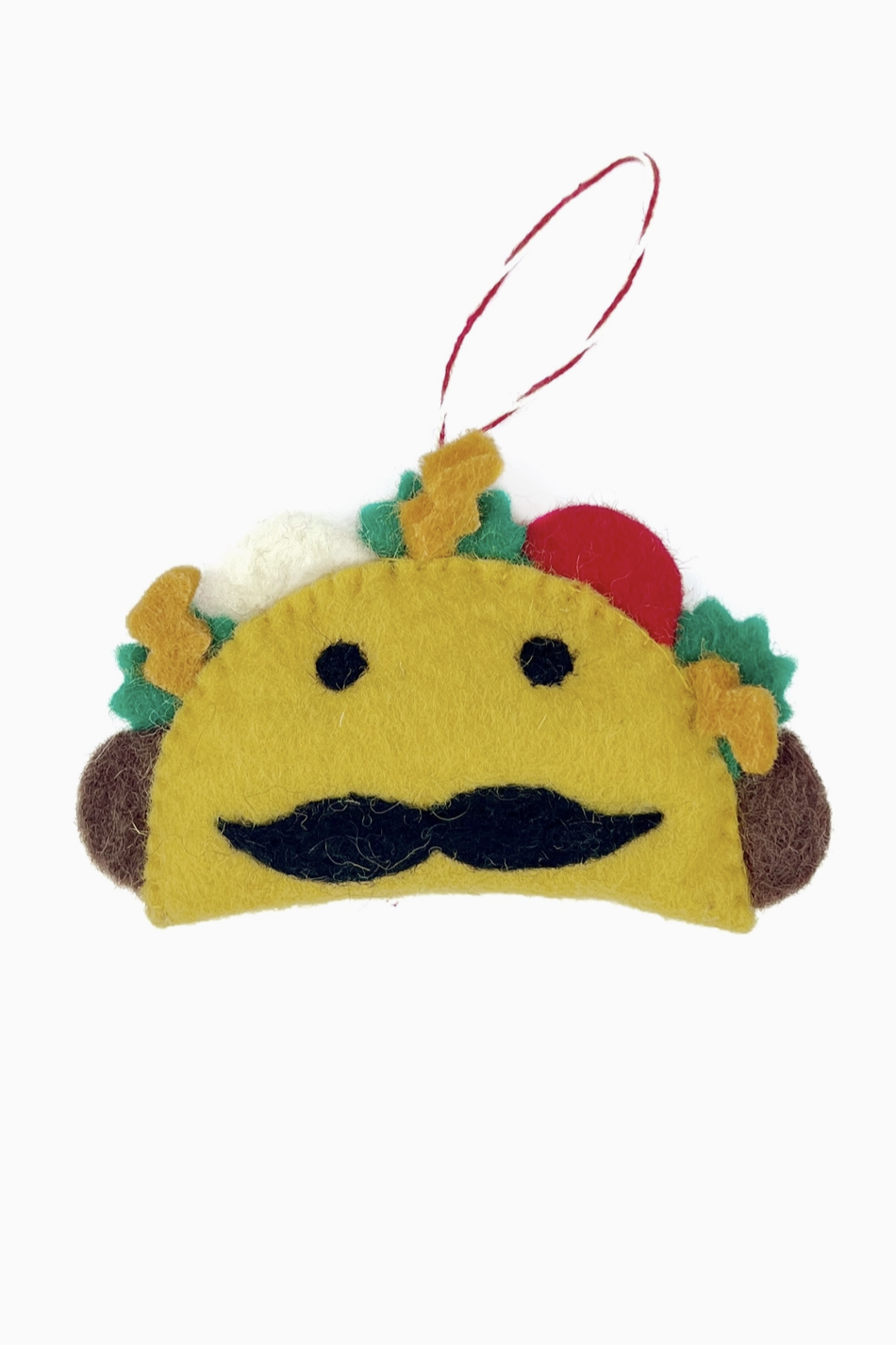 ORNAMENTS 4 ORPHANS Taco Man Felt Wool Ornament