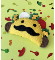 ORNAMENTS 4 ORPHANS Taco Man Felt Wool Ornament