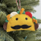 ORNAMENTS 4 ORPHANS Taco Man Felt Wool Ornament