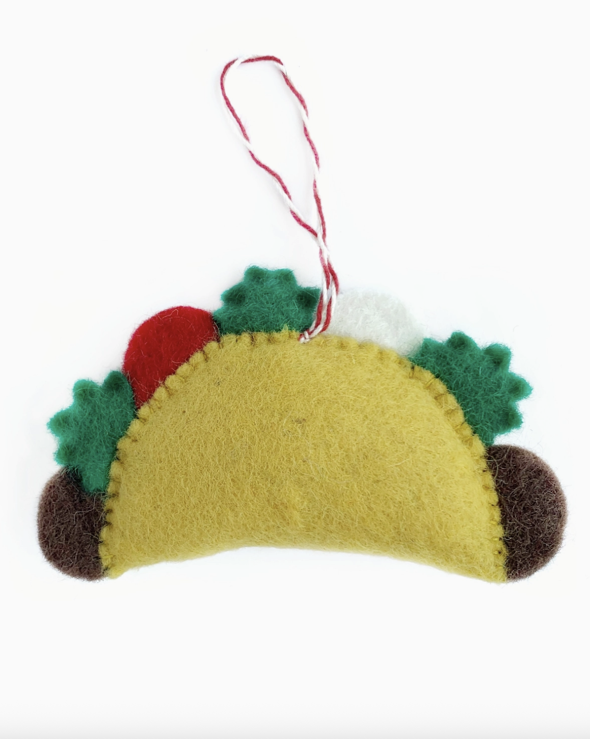 ORNAMENTS 4 ORPHANS Taco Man Felt Wool Ornament