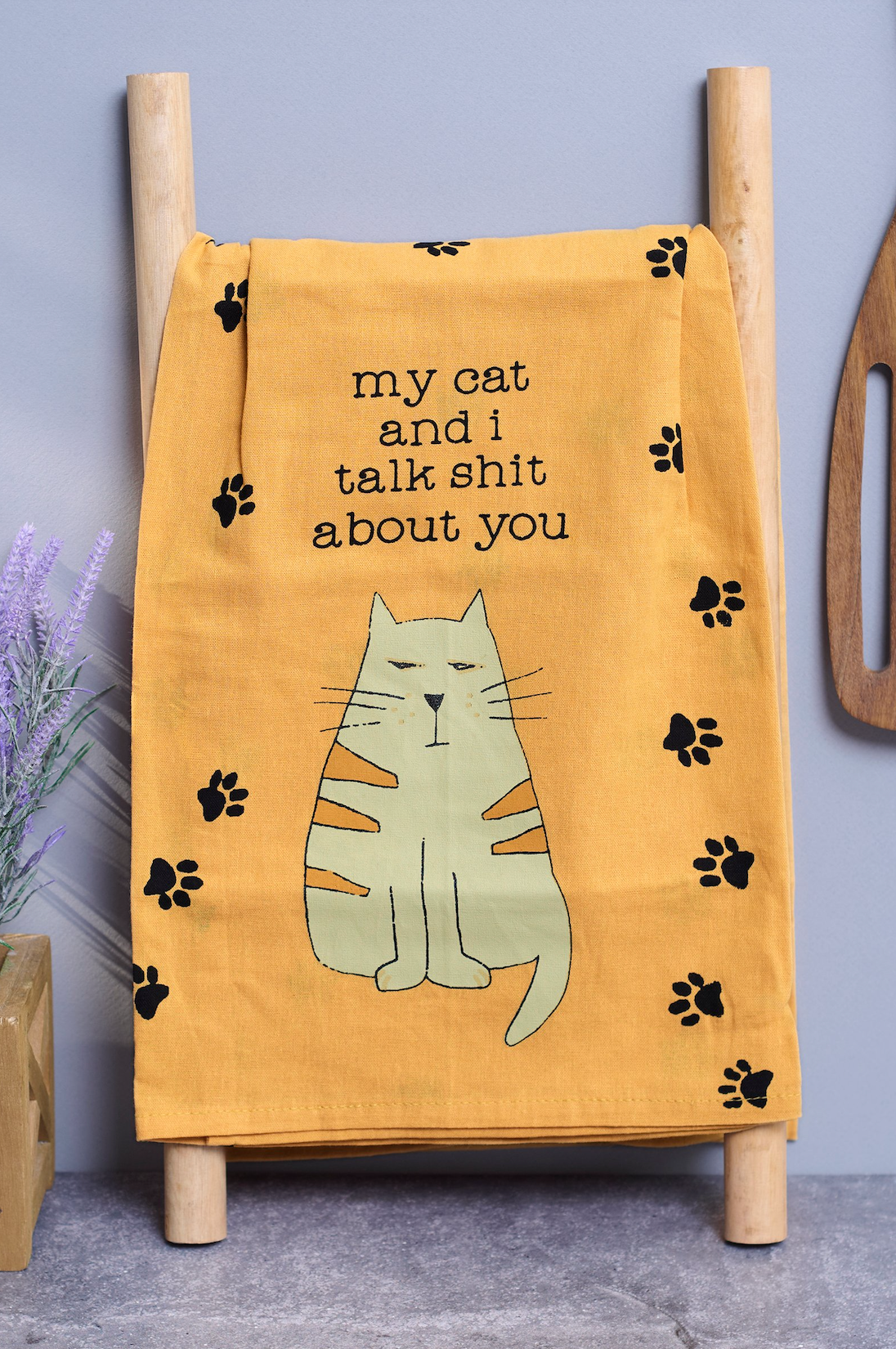Primitives By Kathy Funny Pet Lover Kitchen Towels | Cat & Dog Tea Towels
