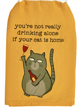 Primitives By Kathy Funny Pet Lover Kitchen Towels | Cat & Dog Tea Towels