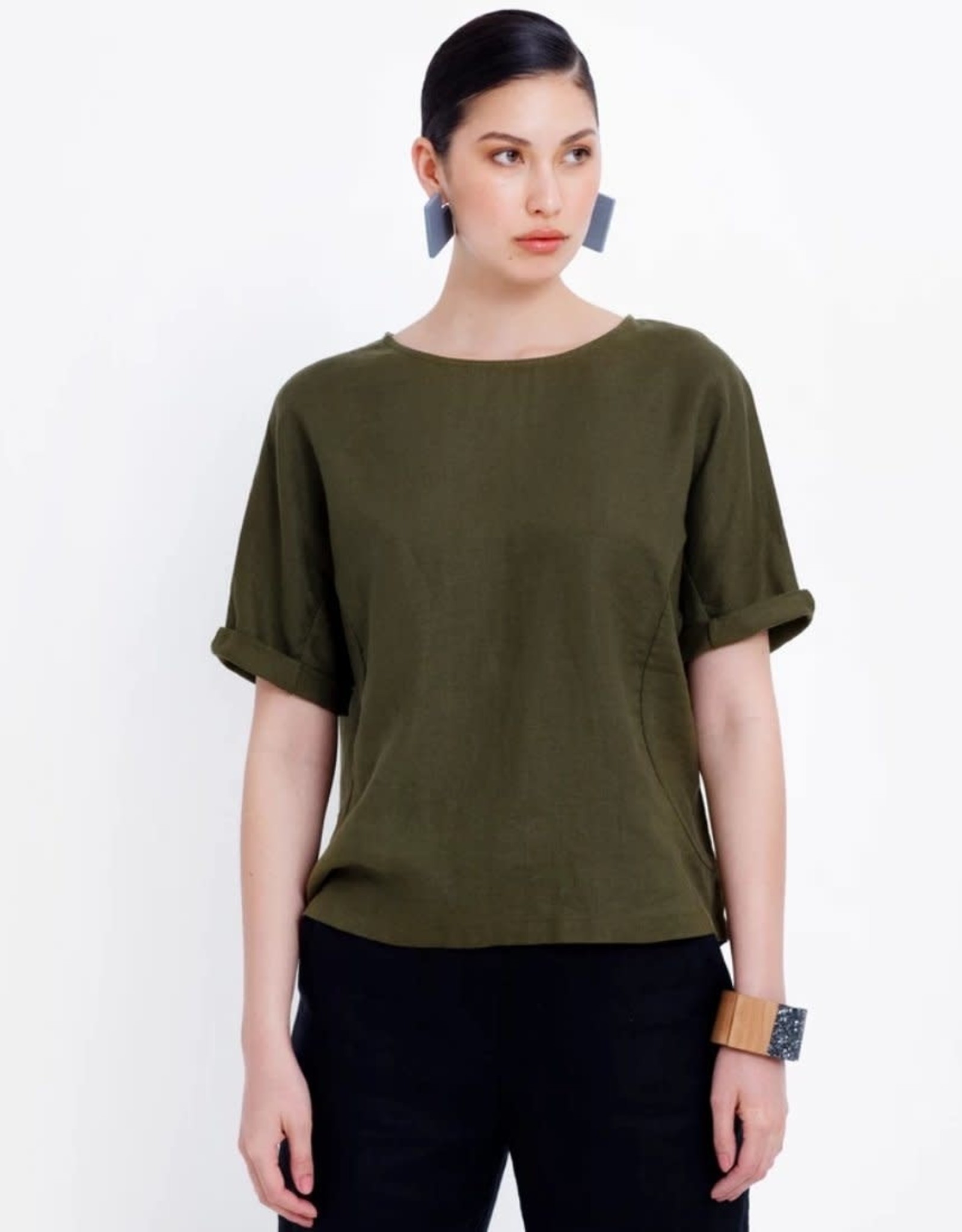 LINEN BOX TOP - Walking in Paradise