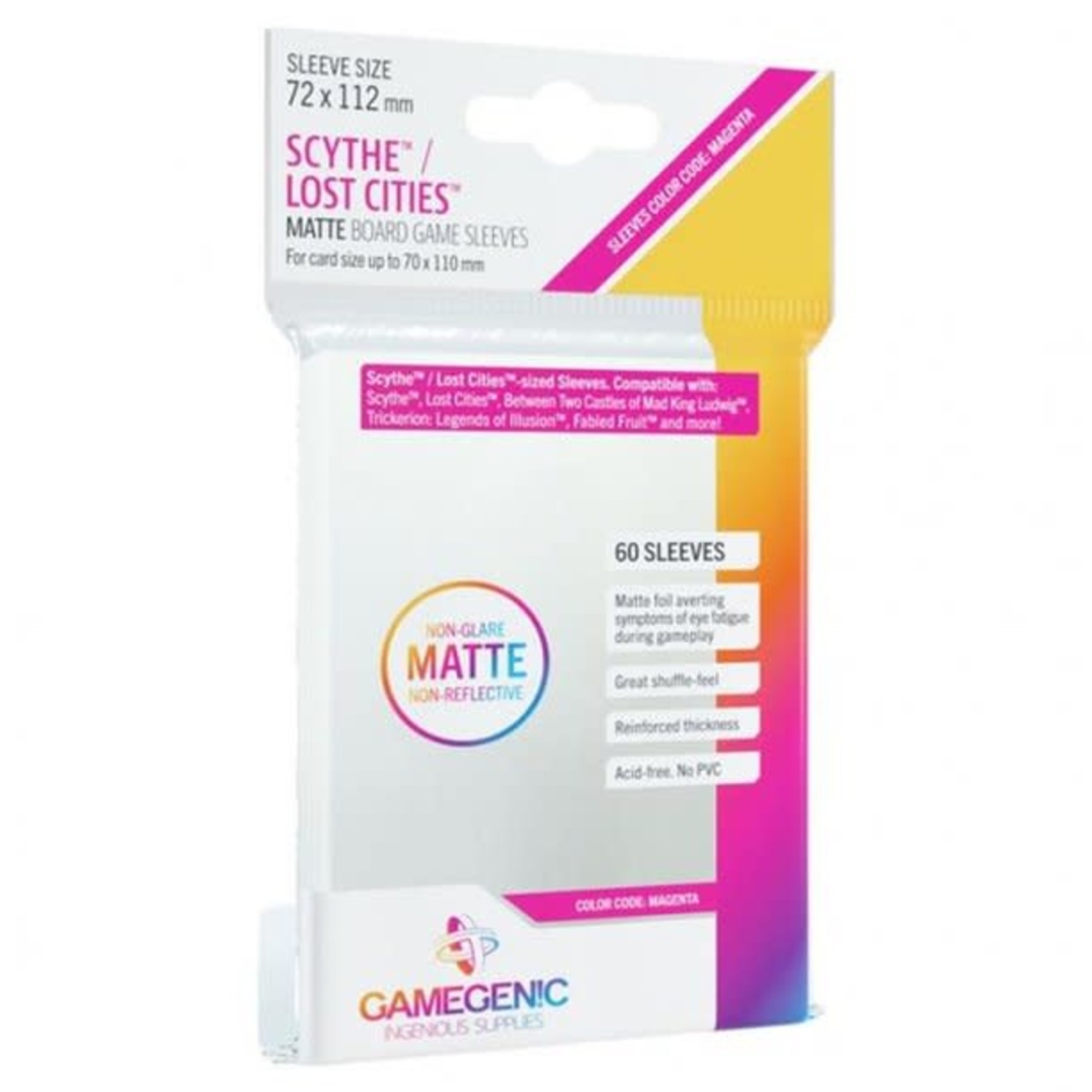 GAMEGEN!C GAMEGENIC Prime Sleeves Scythe and Lost Cities (72x112mm Magenta))