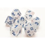 Old School 7 Piece Dice Set: Infused - Snowy Day