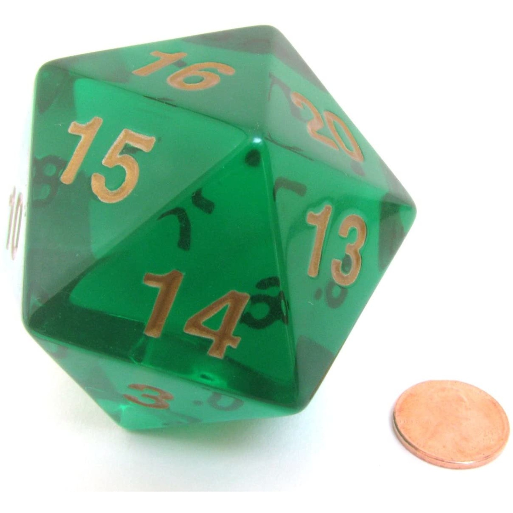 Koplow D20 55mm Spin Down Die Emerald Gold
