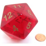 Koplow D20 55mm Spin Down Die Ruby Gold
