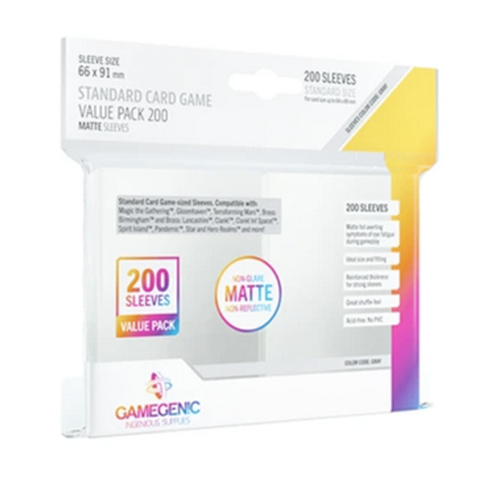 GAMEGEN!C GAMEGENIC Value Pack MATTE 200ct (64x89Gray)