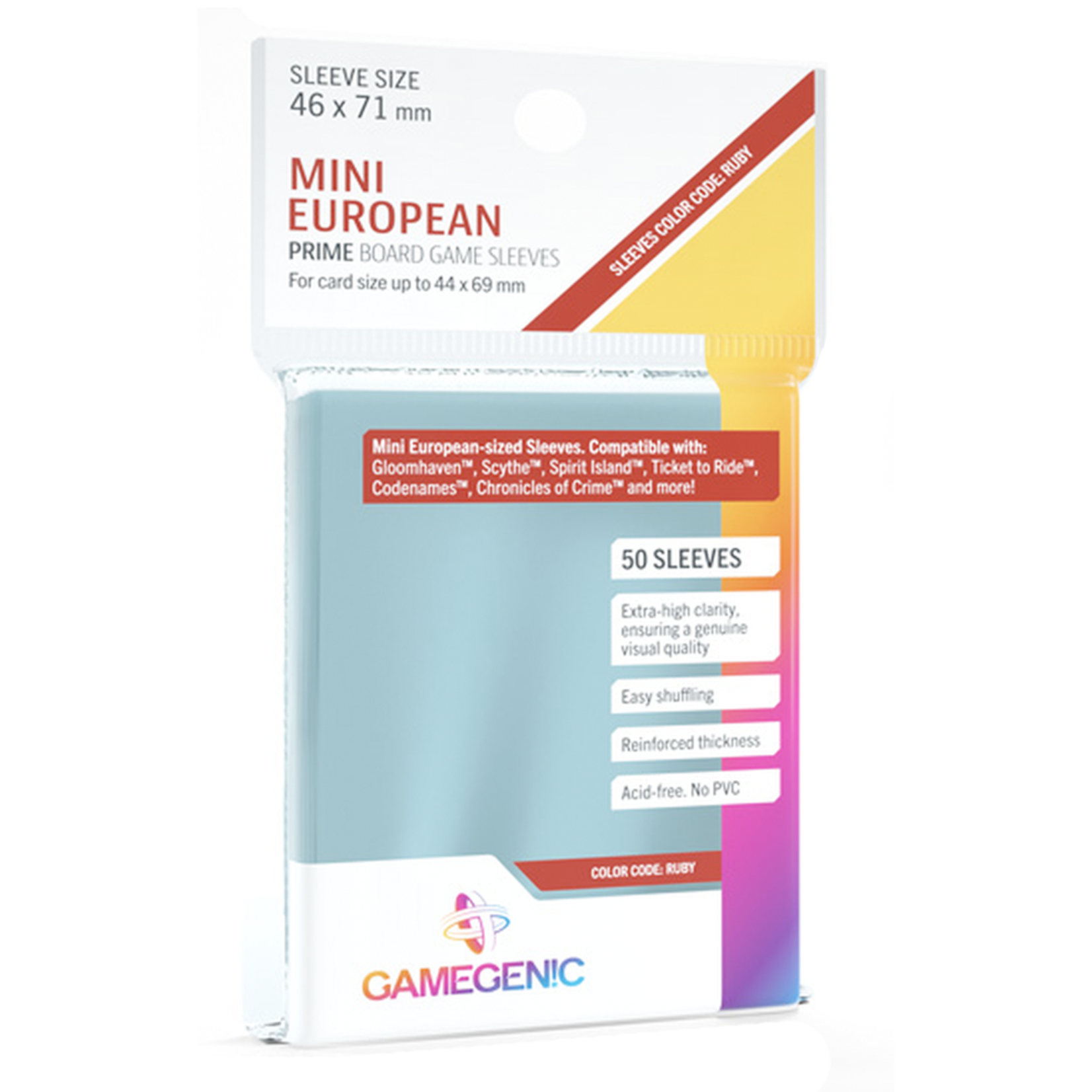 GAMEGEN!C GAMEGENIC Prime Sleeves Mini European (46x71 Ruby)