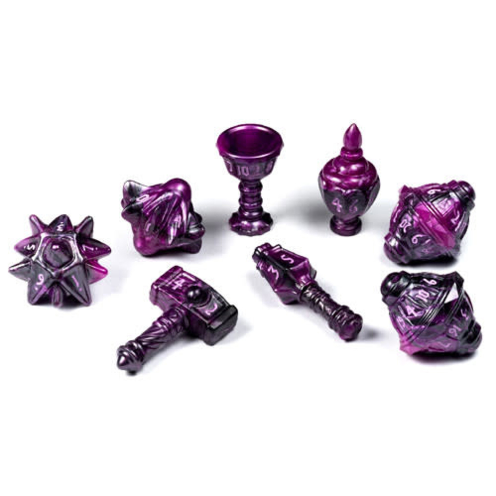 PolyHero- Cleric 8 Dice Set Vile Violet