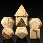 GTH Gemstone Dice Set (7pc) Picture Jasper (Natural)