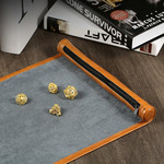 GTH Roll Up Dice Mat - Brown Leatherette