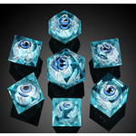 GTH Sharp Edge Dice Set (7pcs) - Blue Eyeball